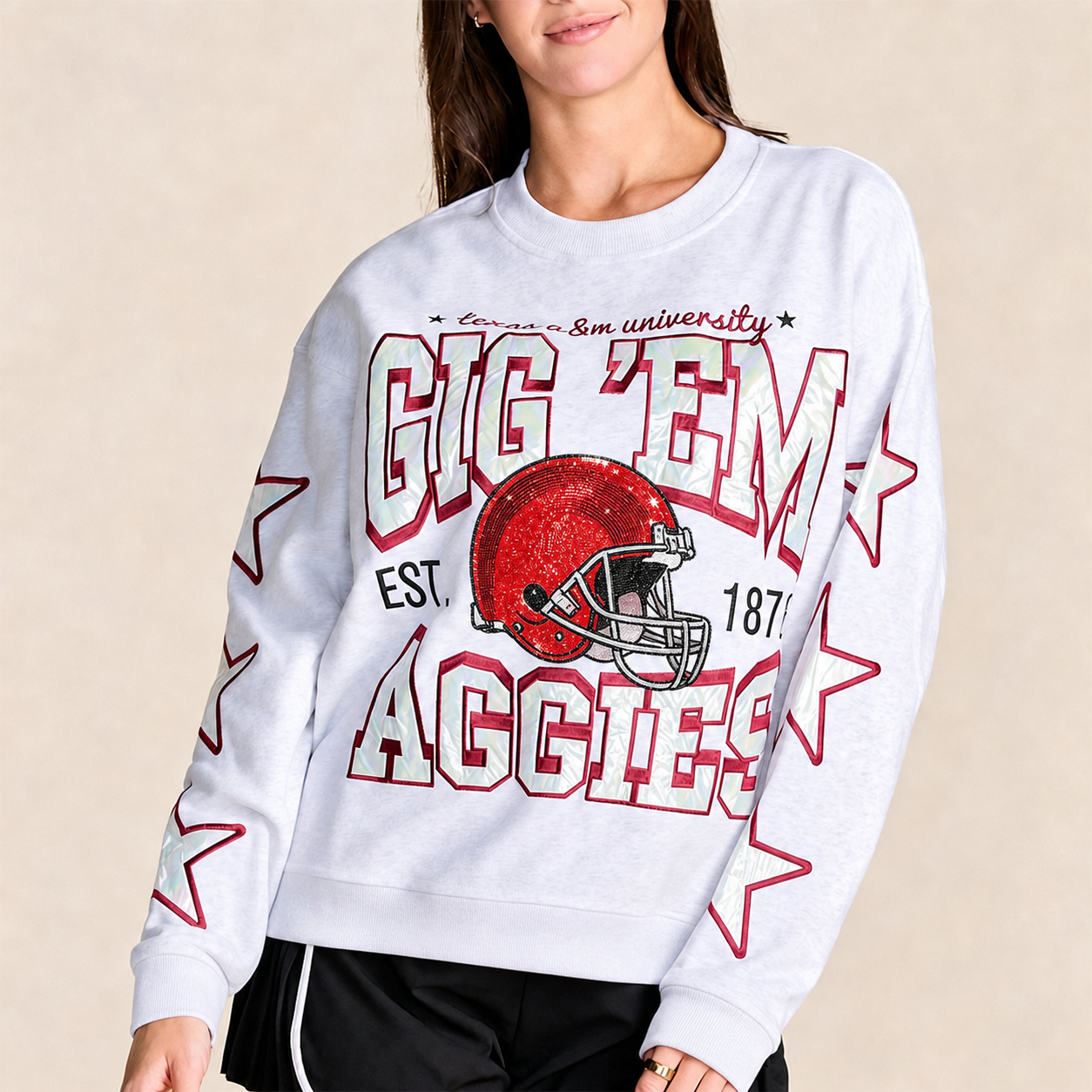 Texas A&M - College Hometeam Heathered Crewneck
