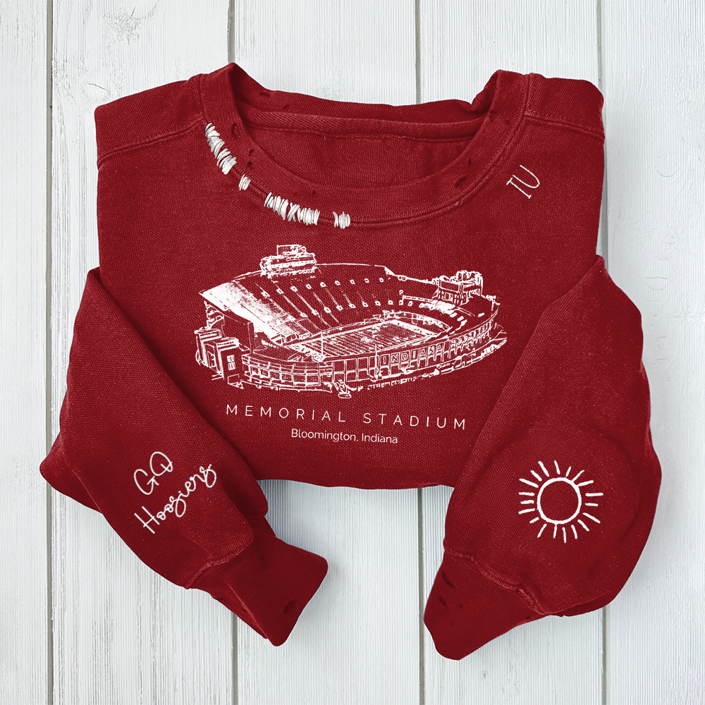 Memorial Stadium (Indiana) - Indiana Hoosiers football Unisex Distress
