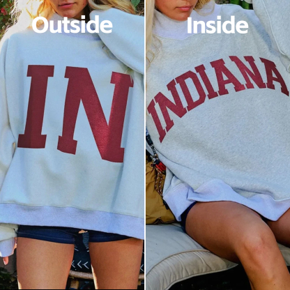 Indiana/IN Reversible Mockneck