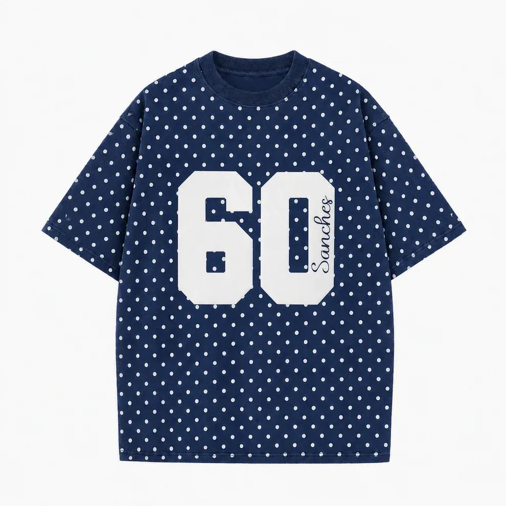 Personalized Player Number Player Name 3D Puff Print Game Day Polka Dot T-shirt, Game Day Wear
