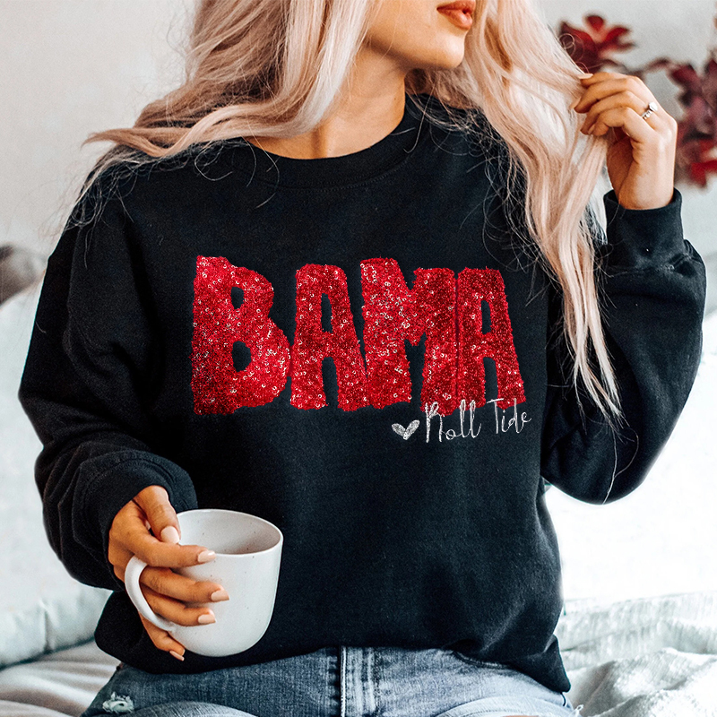Personalized Sequin Applique gameday sweatshirt
