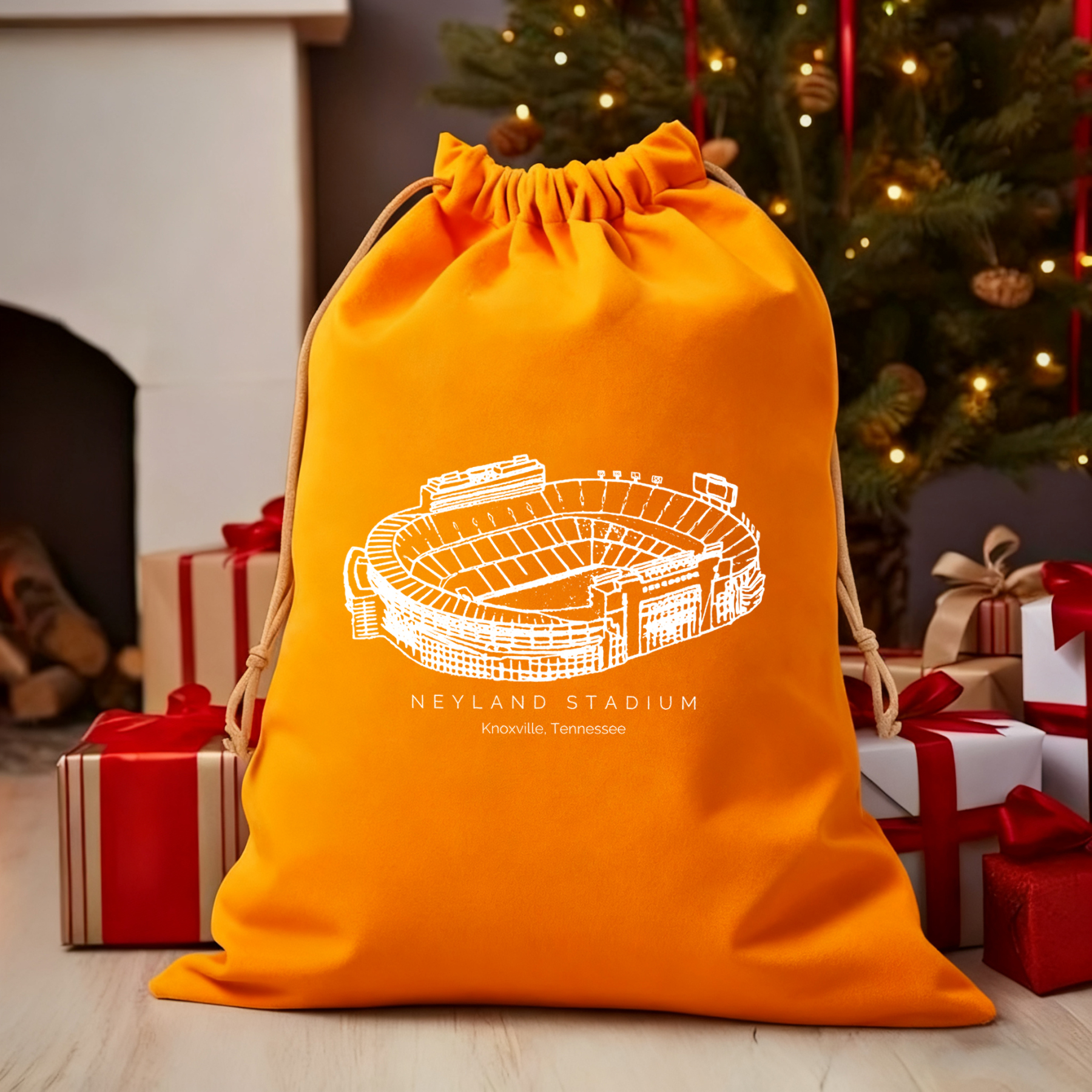 Neyland Stadium Drawstring Gift Bag, Christmas Gift