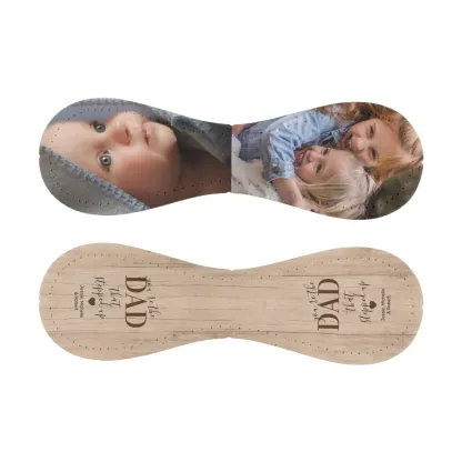 Rustic Stepped Up Dad Father's Day Photo Baseball