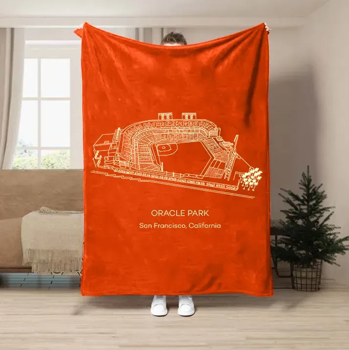 Oracle Park Baseball Stadium Blanket