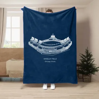 Wrigley Field Baseball Stadium Blanket
