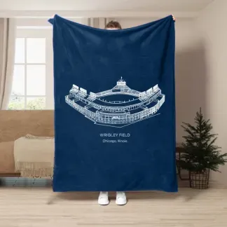 Wrigley Field-Chicago Cubs Baseball Stadium Blanket
