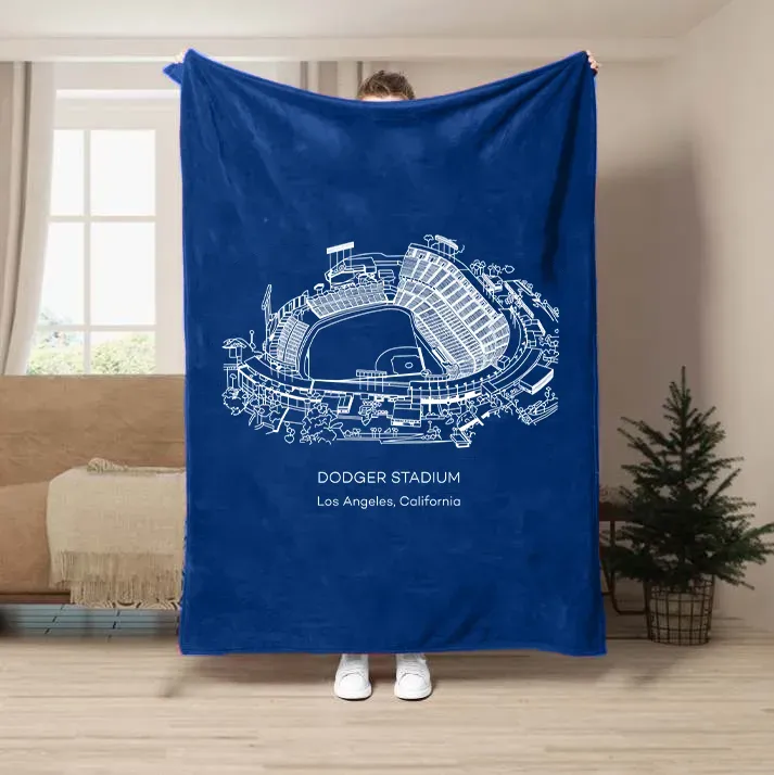 Dodger Stadium Baseball Stadium Blanket
