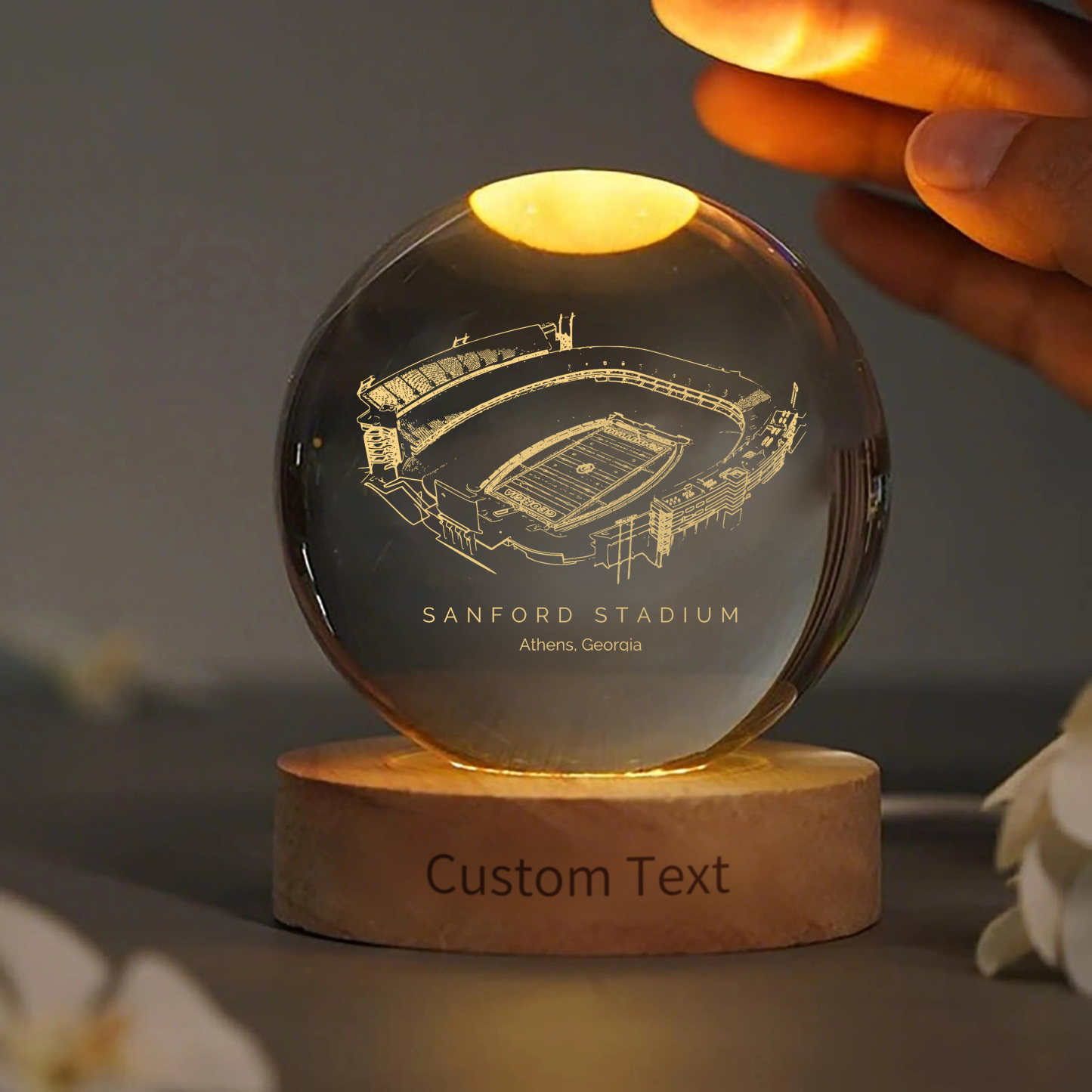 Sanford Stadium 3D Spherical Crystal Ball Lamp – weloveballgame