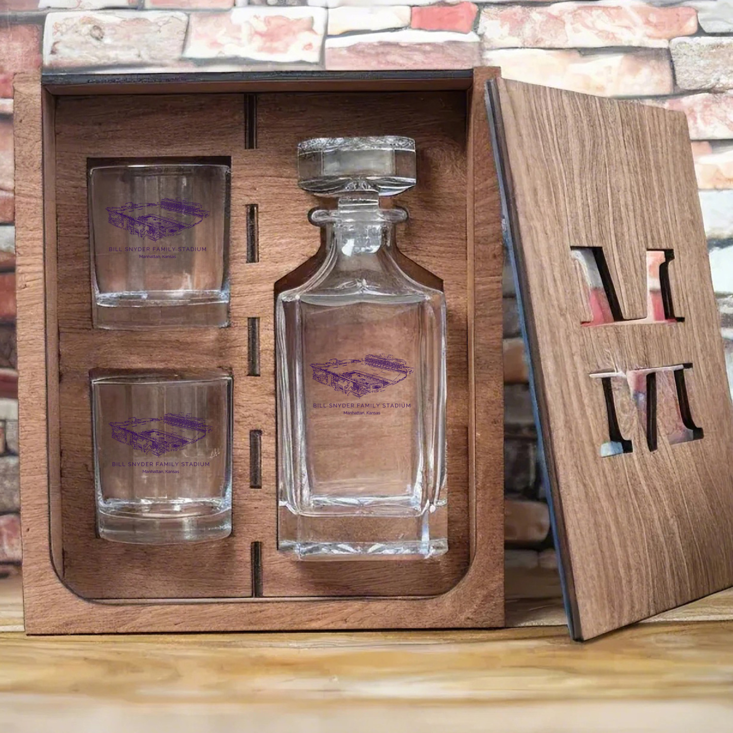 Bill Snyder Family Stadium - Kansas State Wildcats Whiskey Set