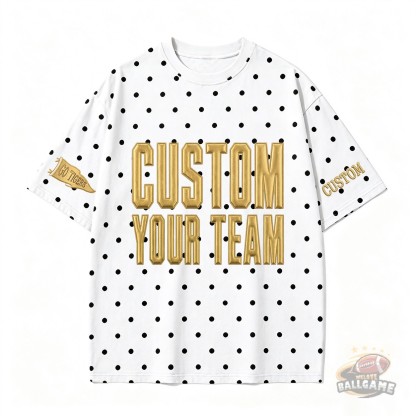 Custom College Team Polka Dot T-Shirt