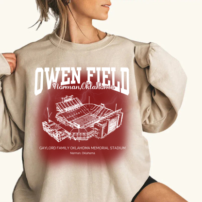  Retro Gaylord Family Oklahoma Memorial Stadium - Oklahoma Sooners football Printing Unisex Crewneck Sweatshirt