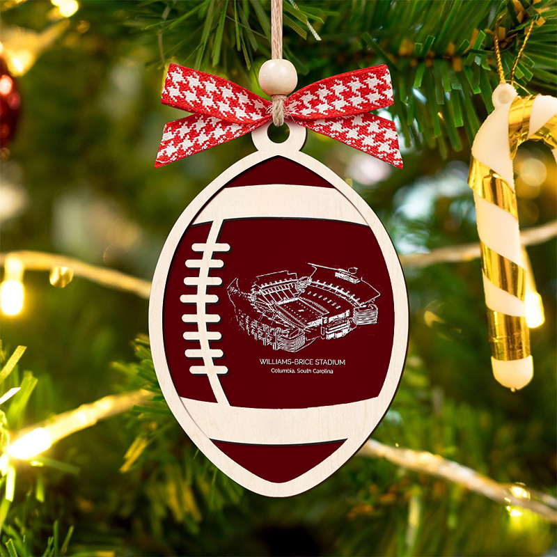 Personalized Williams–Brice Stadium - South Carolina Gamecocks football Christmas Ornament, Christmas Gift for Football Team, Personalized Football Player Gift