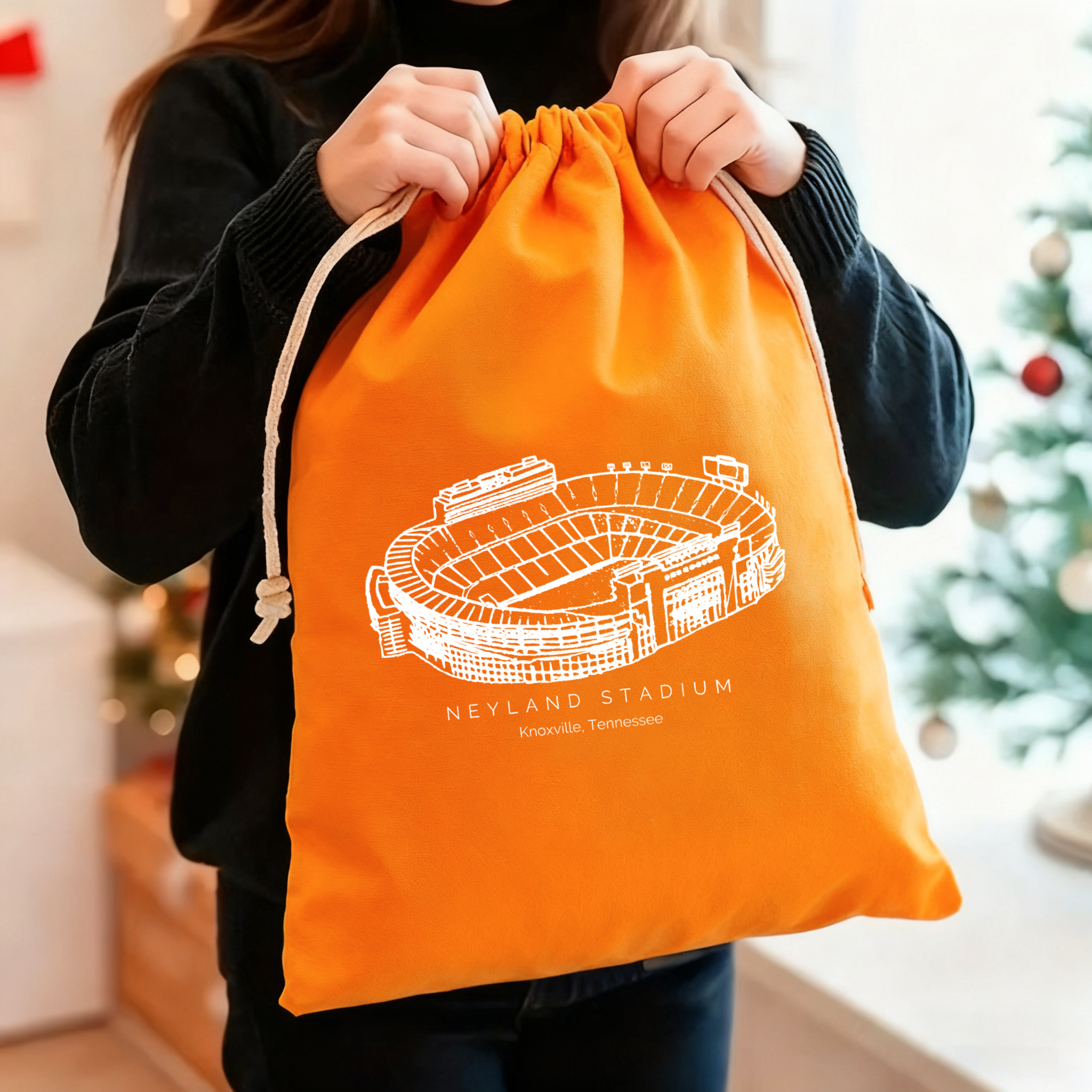 Neyland Stadium Drawstring Gift Bag, Christmas Gift