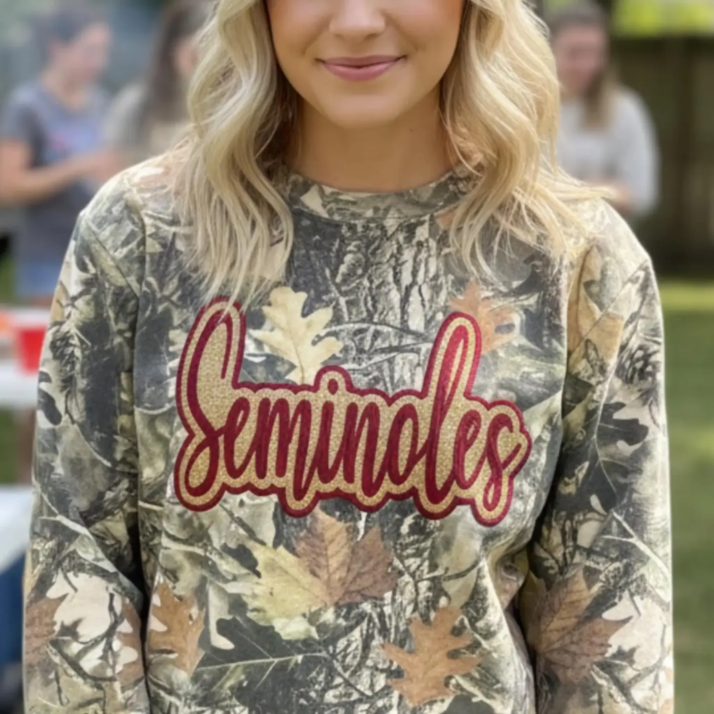 Custom Camo Glitter Team Embroidered Sweatshirt & Tee ＆ Hoodie