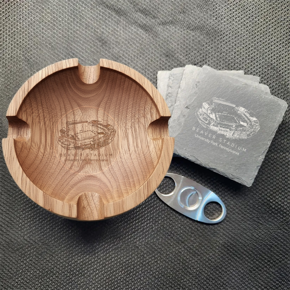 Beaver Stadium Walnut Cigar Ash Tray