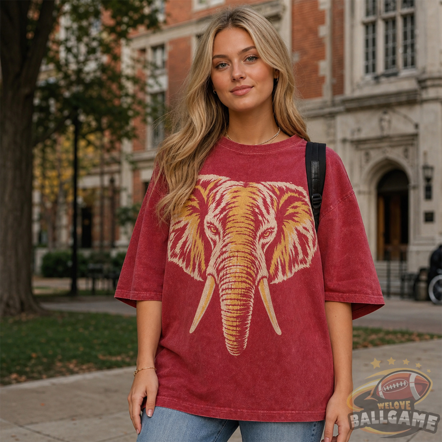 Custom Mascot Print Vintage Washed T-Shirt, Game Day School Spirit Shirt