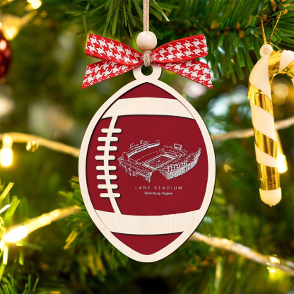 Personalized Lane Stadium - Virginia Tech Hokies football Christmas Ornament, Christmas Gift for Football Team, Personalized Football Player Gift