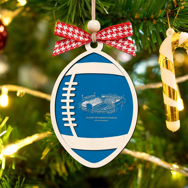 Personalized Vaught–Hemingway Stadium - Ole Miss Rebels football Christmas Ornament, Christmas Gift for Football Team, Personalized Football Player Gift
