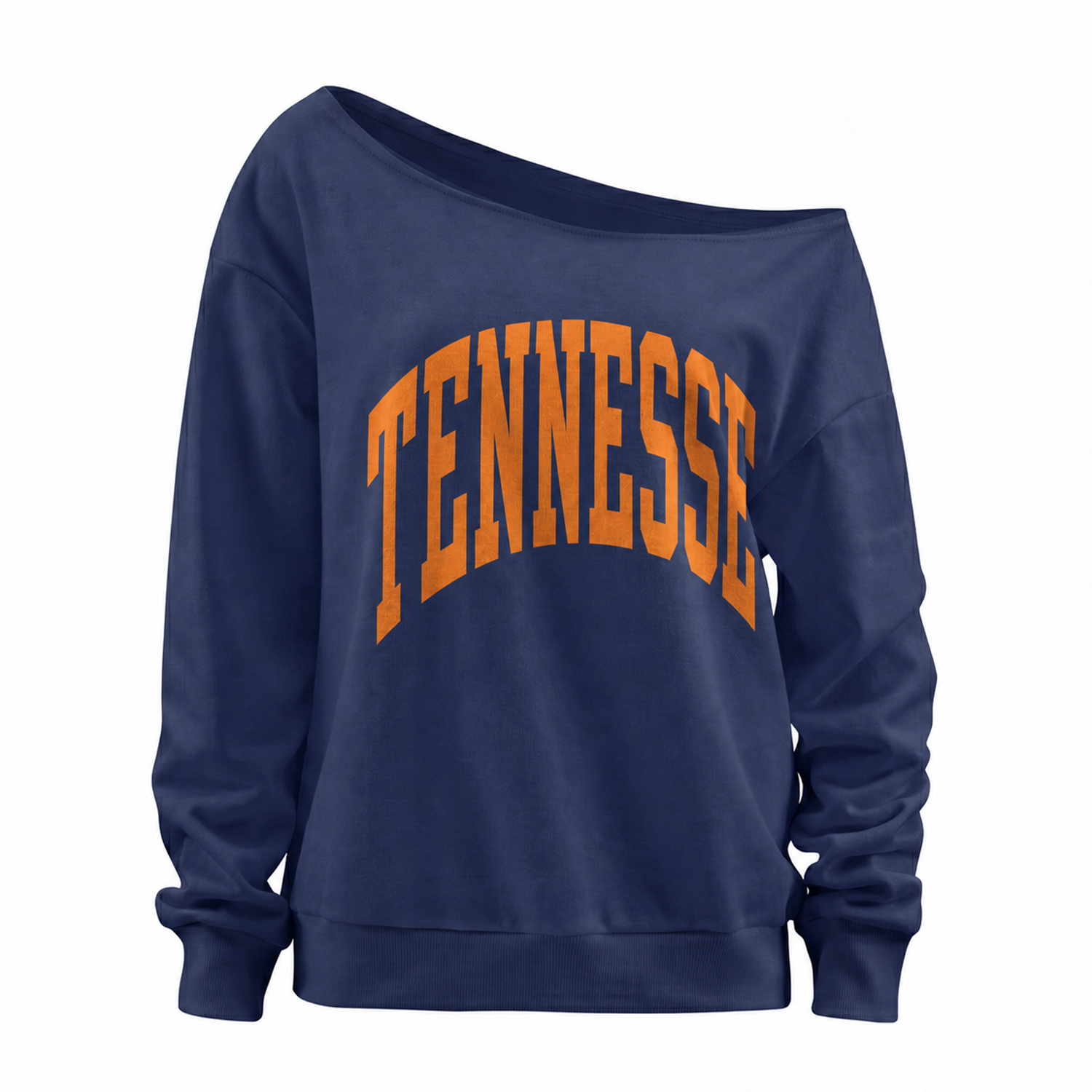 Custom College Print Team Name Off The Shoulder Sweatshirt, Game Day Wear