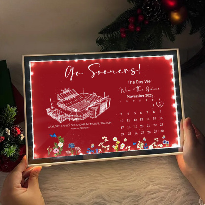 Gaylord Family Oklahoma Memorial Stadium - The Day We Win The Game Mirror Lightbox