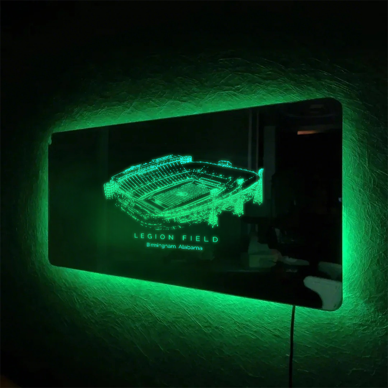 Legion Field Stadium Alabama Mirror Light-Gifts For Sports Lovers、UAB Blazers、Birmingham Iron