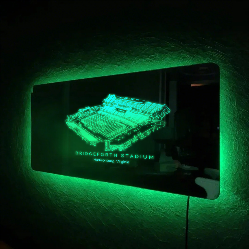 Bridgeforth Stadium Mirror Light-Gifts For Sports Lovers、James Madison Dukes