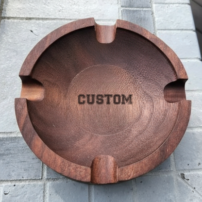 Custom Stadium Walnut Cigar Ash Tray