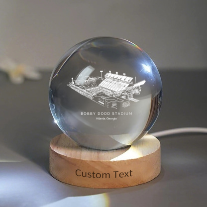 Bobby Dodd Stadium 3D Spherical Crystal Ball Lamp