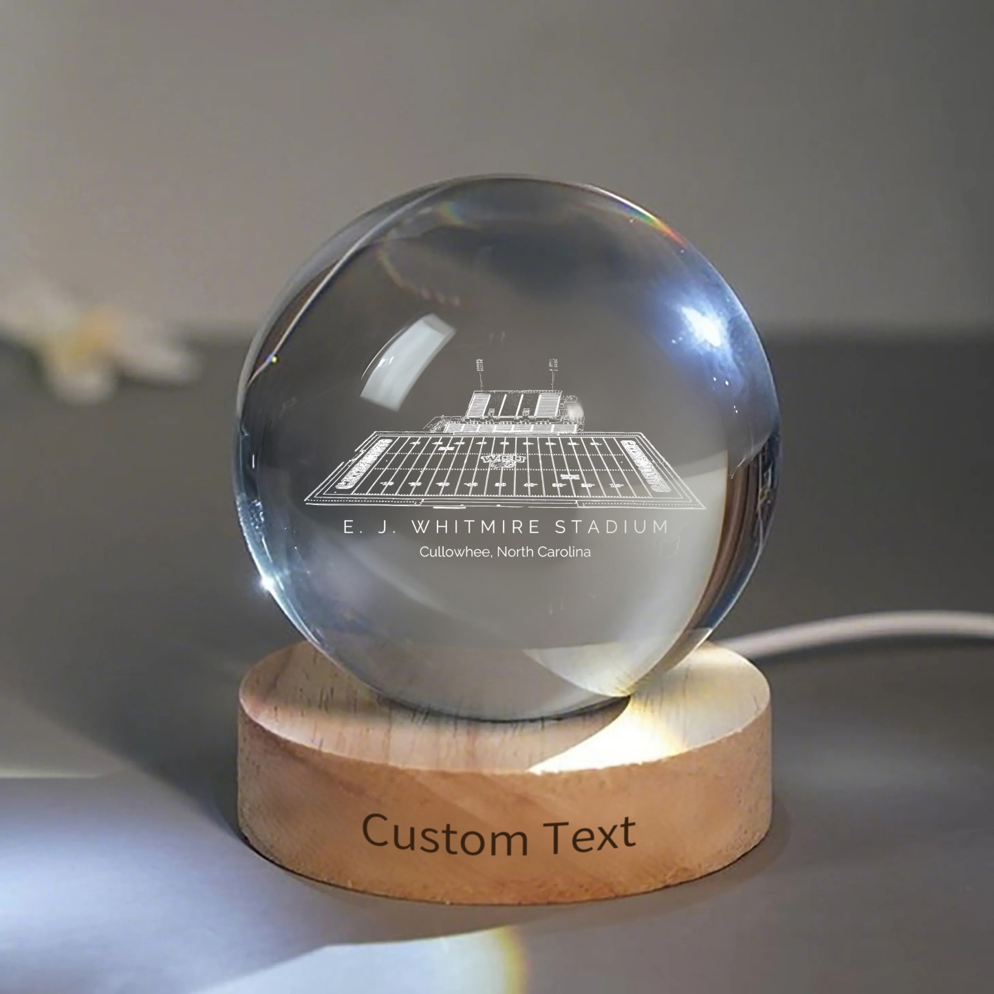 E. J. Whitmire Stadium 3D Spherical Crystal Ball Lamp