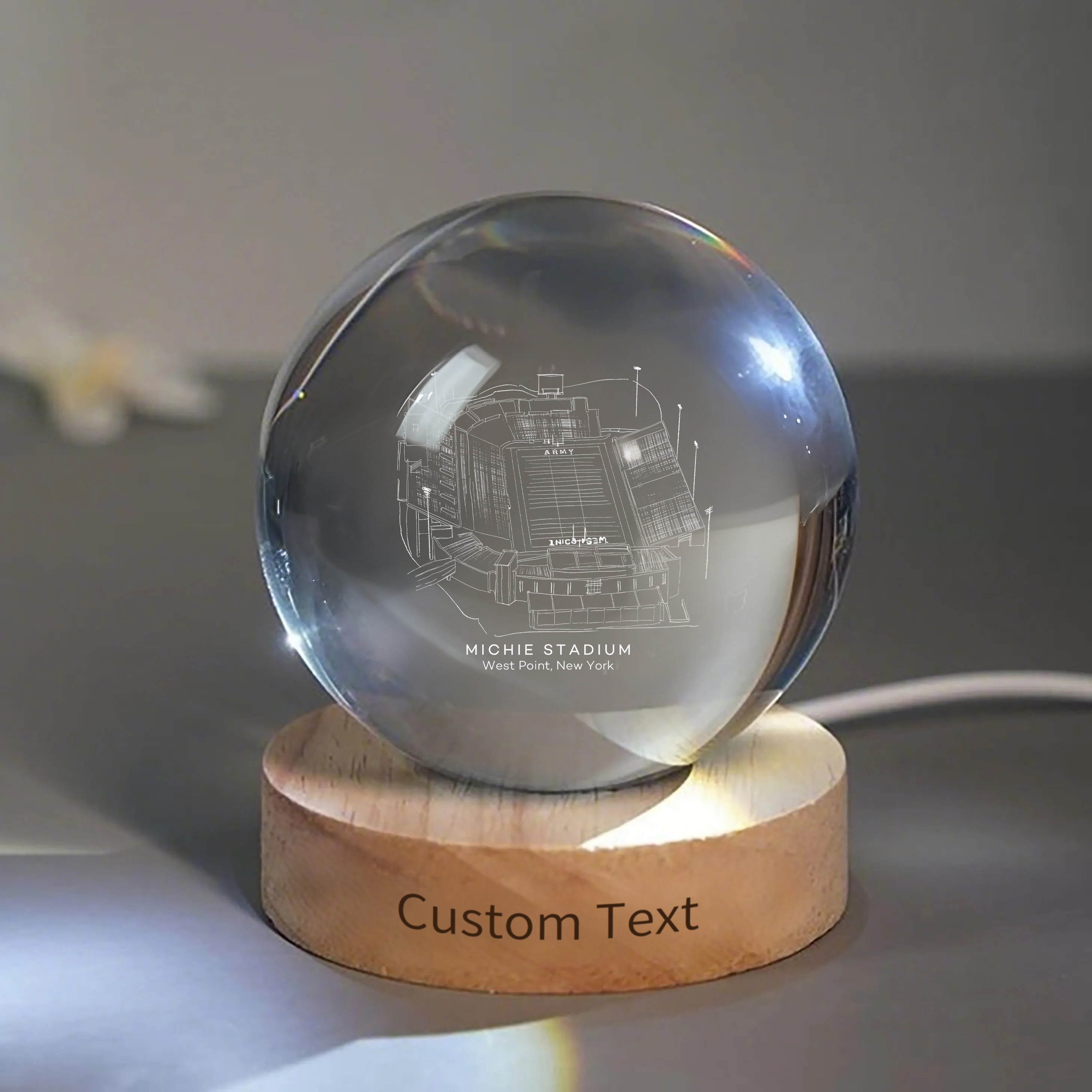 Michie Stadium 3D Spherical Crystal Ball Lamp