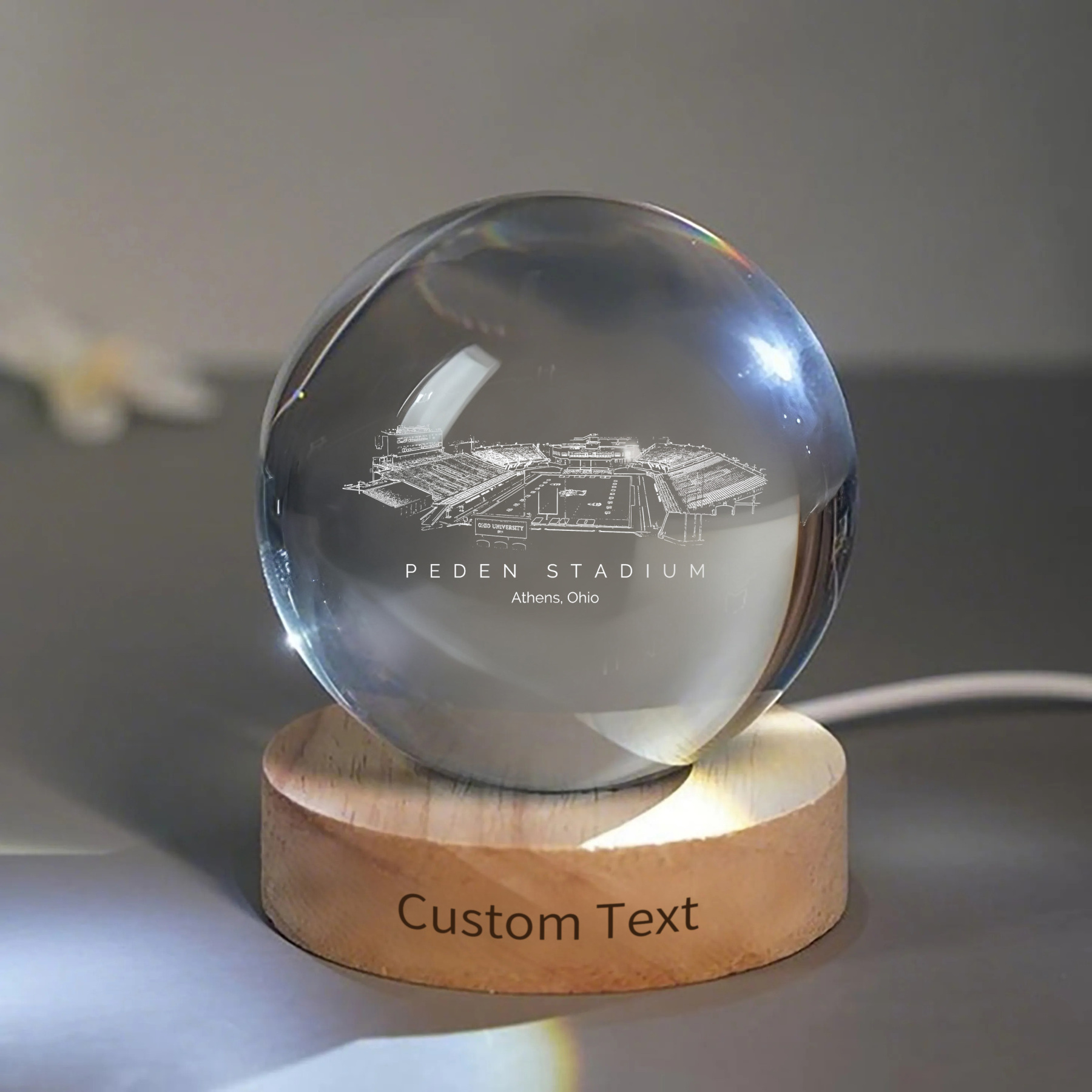 Peden Stadium 3D Spherical Crystal Ball Lamp