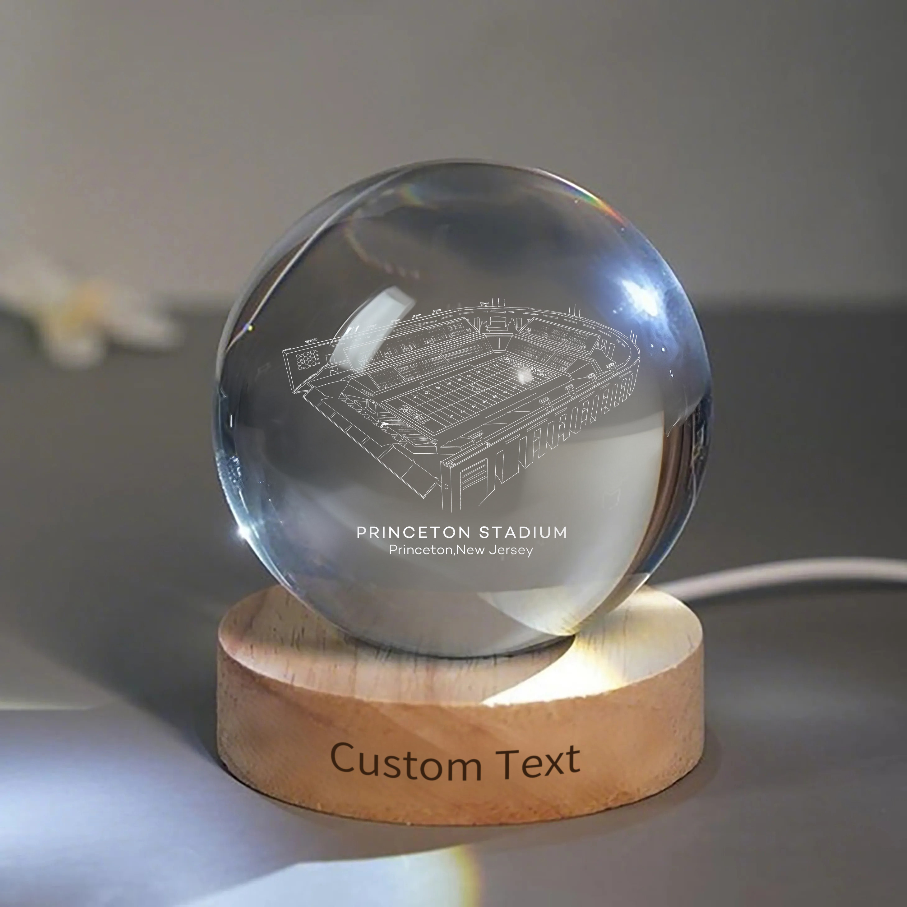 Princeton Stadium 3D Spherical Crystal Ball Lamp