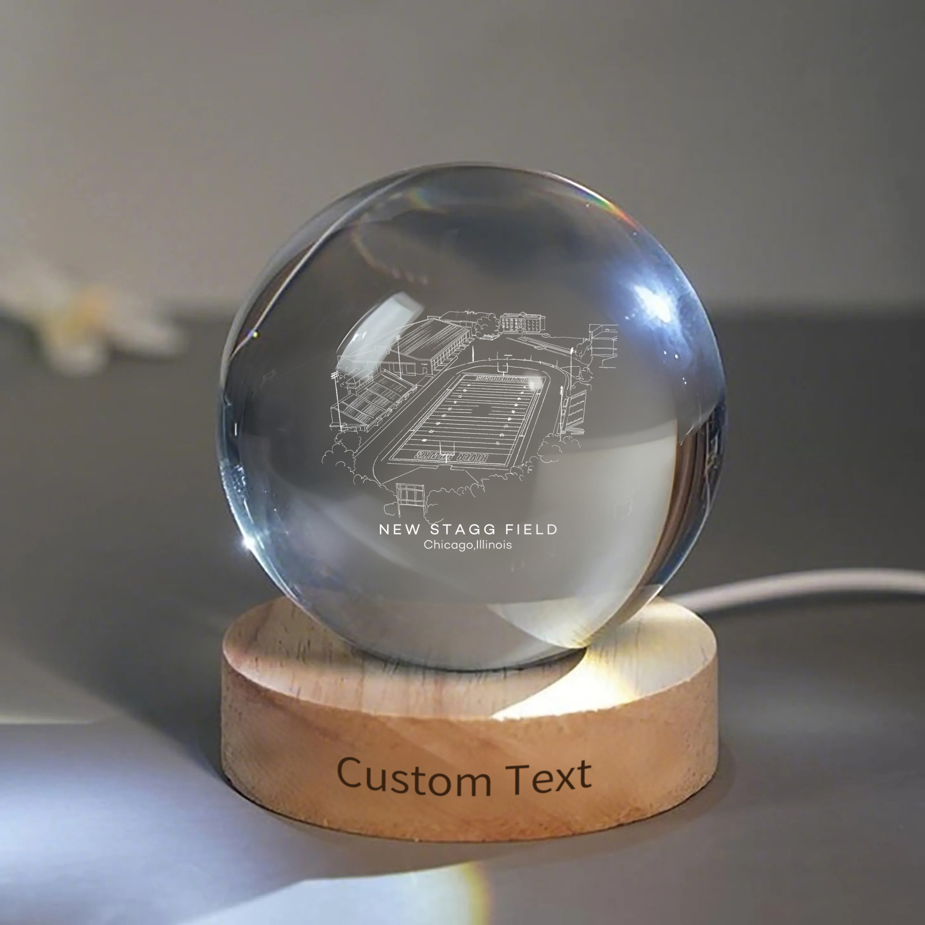 Stagg Field 3D Spherical Crystal Ball Lamp