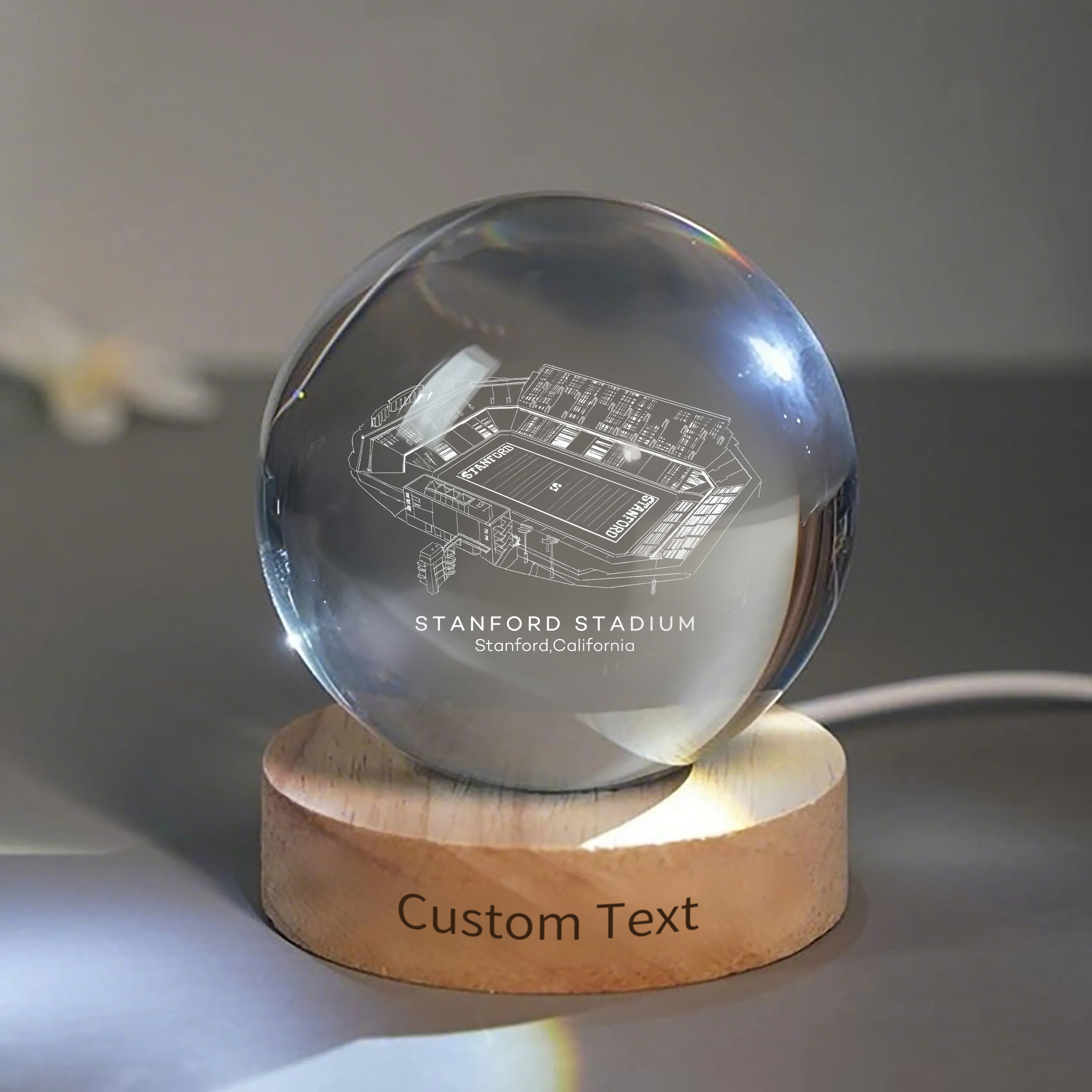 Stanford Stadium 3D Spherical Crystal Ball Lamp