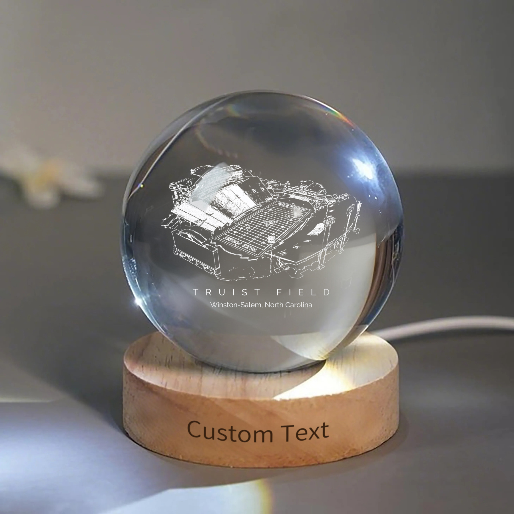 Truist Field 3D Spherical Crystal Ball Lamp