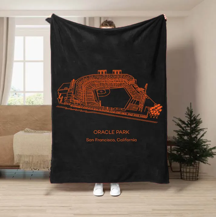 Oracle Park Baseball Stadium Blanket