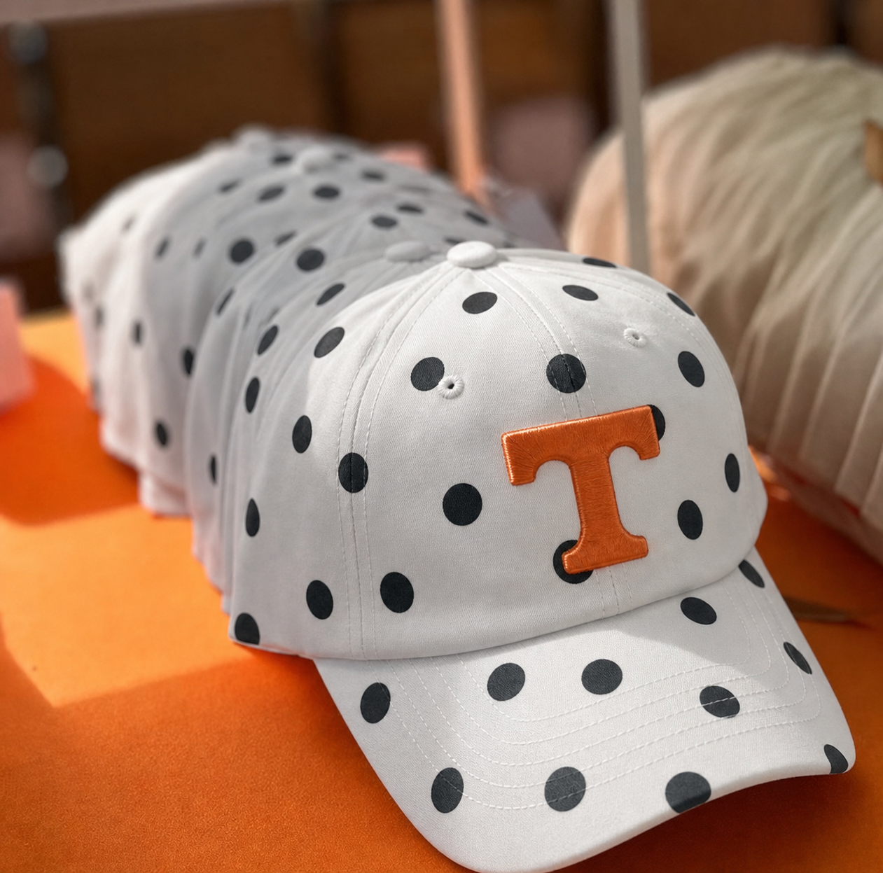 Personalized State Initial Polka Dot Baseball Cap - Custom Letter Game Day Hat | Game Day Wear