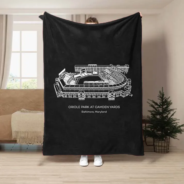 Oriole Park at Camden Yards Baseball Stadium Blanket