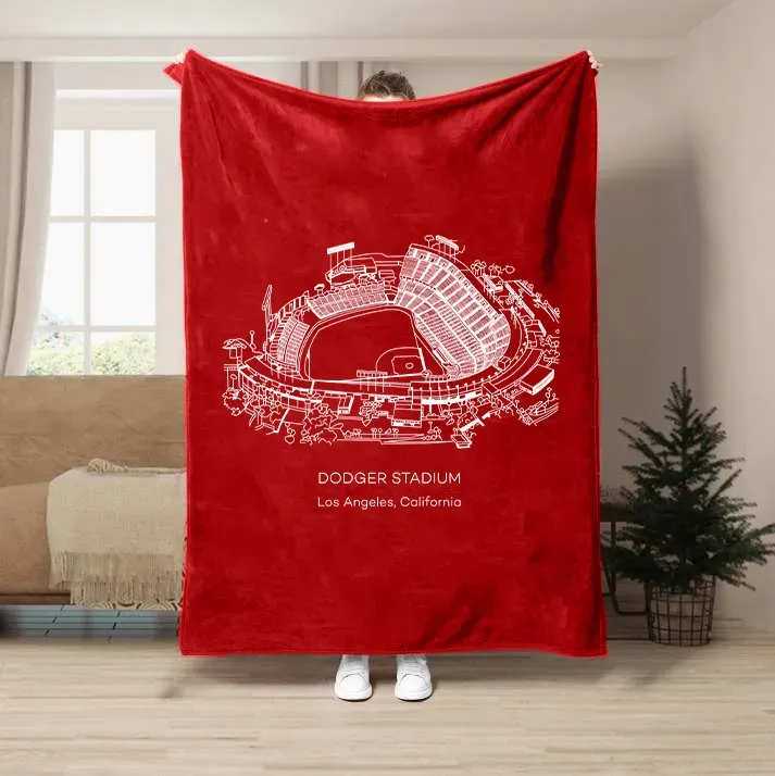 Dodger Stadium Baseball Stadium Blanket