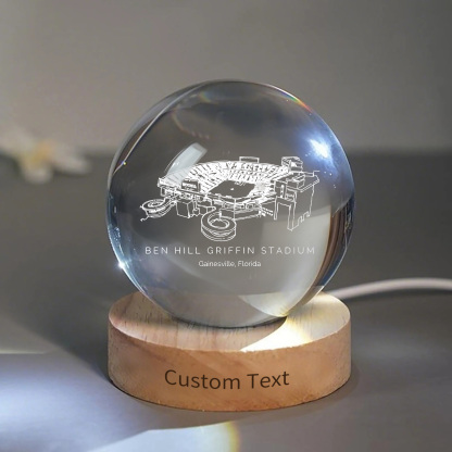 Ben Hill Griffin Stadium 3D Spherical Crystal Ball Lamp