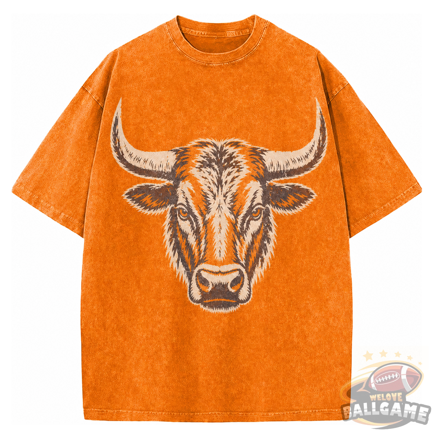 Custom Mascot Print Vintage Washed T-Shirt, Game Day School Spirit Shirt
