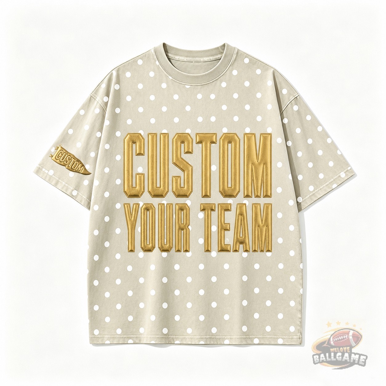 Custom College Team Polka Dot T-Shirt