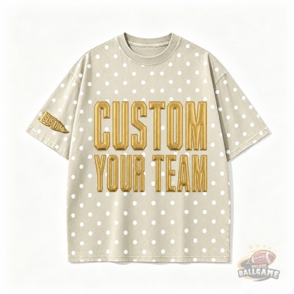 Custom College Team Polka Dot T-Shirt
