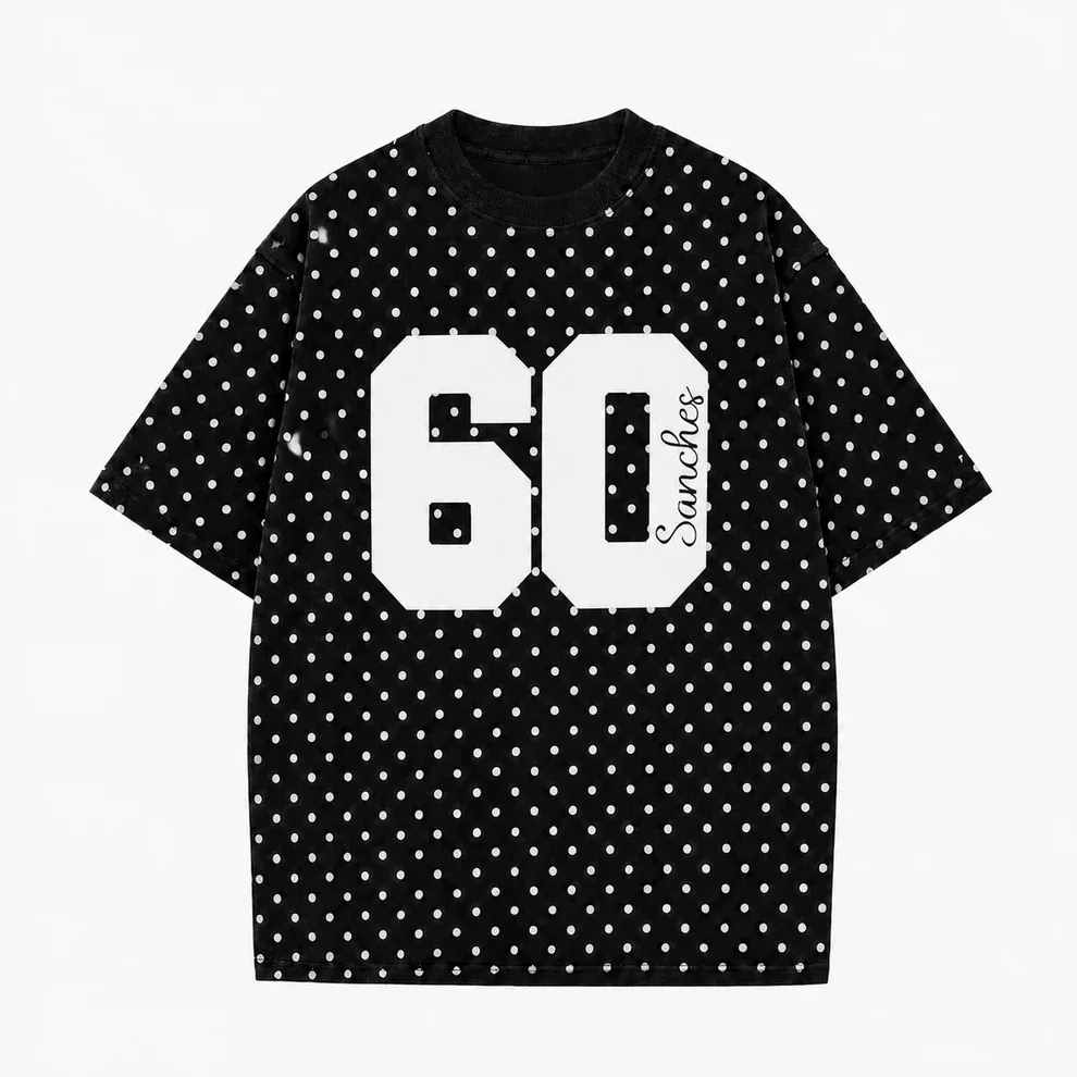 Personalized Player Number Player Name 3D Puff Print Game Day Polka Dot T-shirt, Game Day Wear