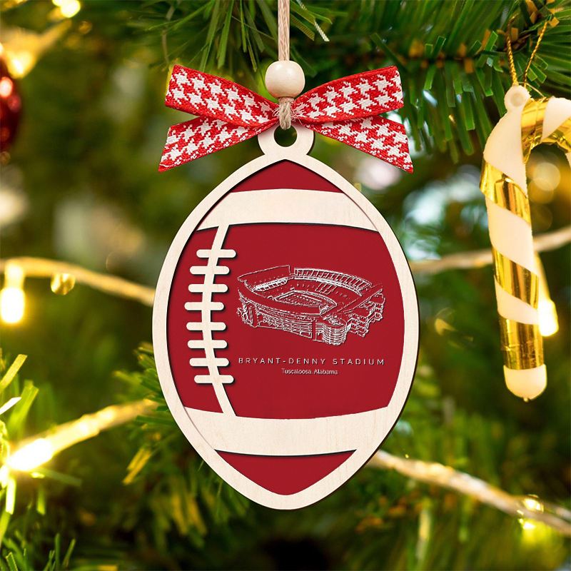 Personalized Bryant–Denny Stadium - Alabama Crimson Tide football Christmas Ornament, Christmas Gift for Football Team, Personalized Football Player Gift