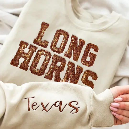 Personalized Sequin Applique gameday sweatshirt