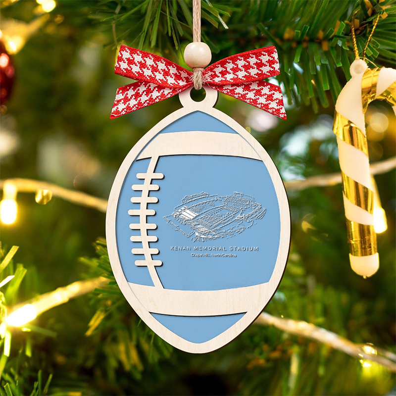 Personalized Kenan Memorial Stadium - North Carolina Tar Heels football Christmas Ornament, Christmas Gift for Football Team, Personalized Football Player Gift