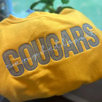 Custom School/Team Lace Letter Embroidered Sweatshirt-Gift For Sports Lover