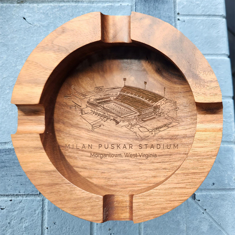 Milan Puskar Stadium Walnut Cigar Ash Tray
