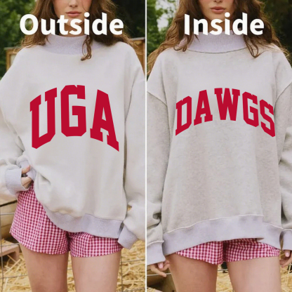 Dawgs/UGA Game Day Mock Neck Reversible Sweatshirt
